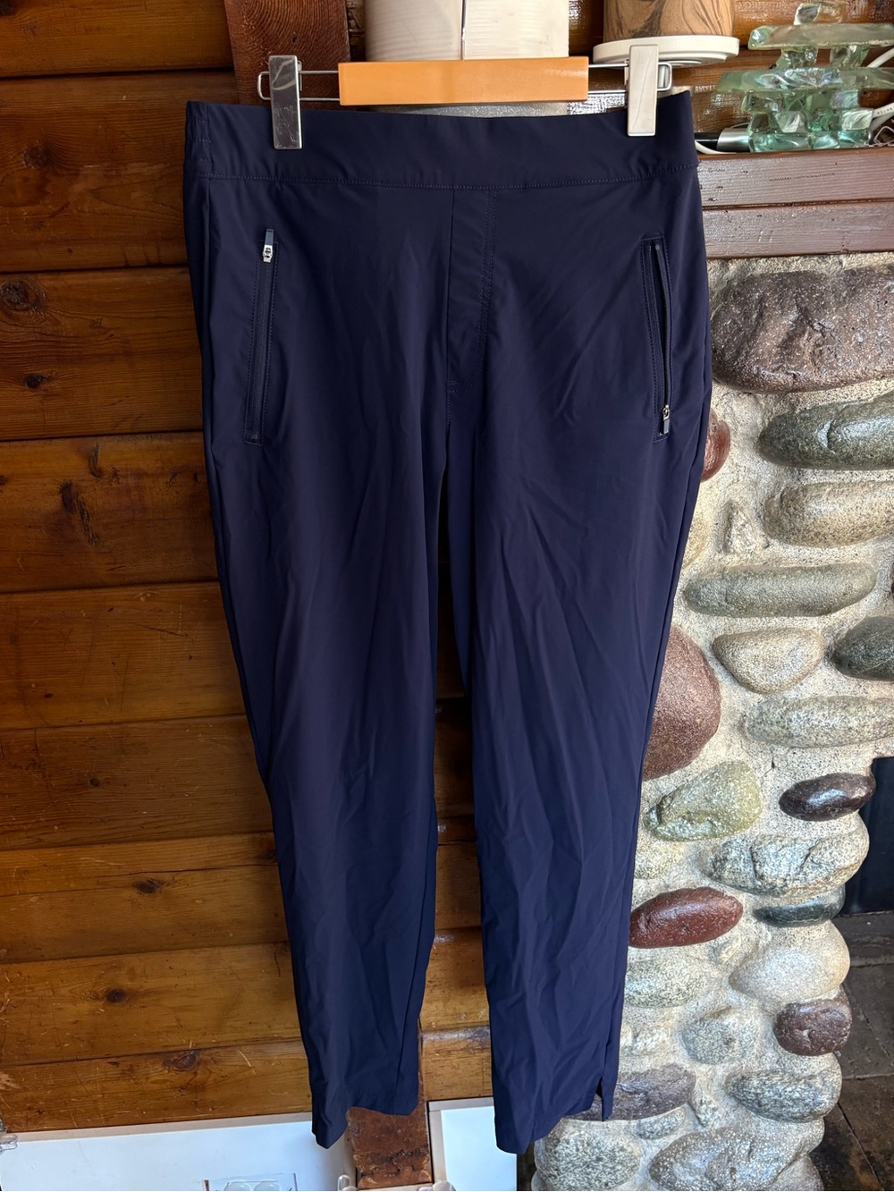 Tommy Bahama Navy Active Travel Pull-On Ankle Pants Zip Pockets M